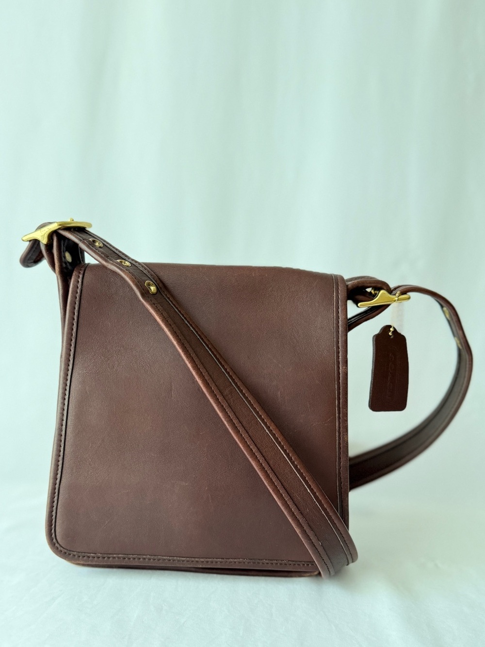 Vintage Coach Legacy Medium Studio Flap Mahogany #9145